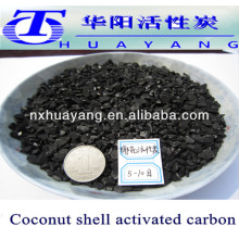 producción de carbón activado con cáscara de coco